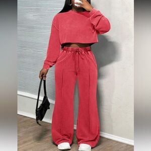 Red Two Piece Lounge Set